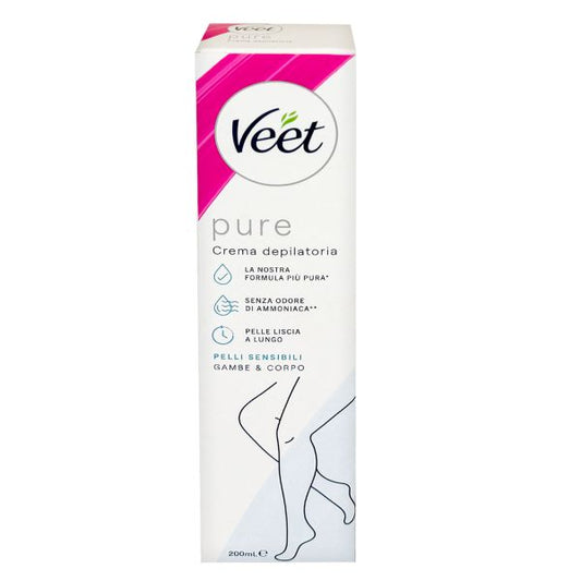 VEET CREAMA DEPILATORIA PURE 200ML PELLI SENSIBILI