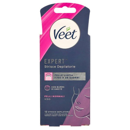 VEET STRISCE DEPILATORIE VISO 12PZ