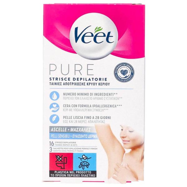 Veet Strisce Depilatorie Pure Ascelle Creme e strisce depilatorie VEET
