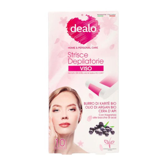 DEALO STRISCE DEPILATORIE PER VISO 10PZ