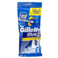 Gillette Blue II Slalom Rasoi Usa e Getta 5pz Rasoi e Lamette GILlETTE