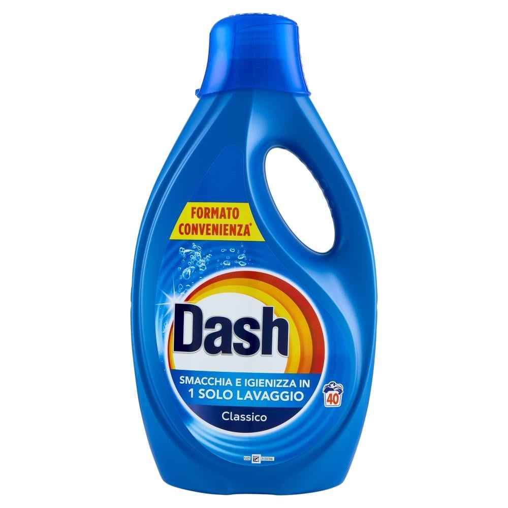 DASH CLASSICO SMACCHIA E IGIENIZZA 40 LAVAGGI 1800 ML Detersivo Bucato DASH