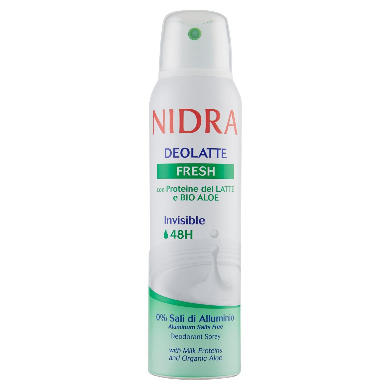 NIDRA DEOLATTE DEODORANTE SPRAY FRESH ALOE 0% SALI 150 ML Deodoranti Uomo e Donna NIDRA