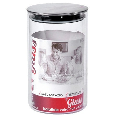 GLASS BARATTOLO C/COP.CROMATO VARIE MISURE