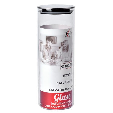 GLASS BARATTOLO C/COP.CROMATO VARIE MISURE