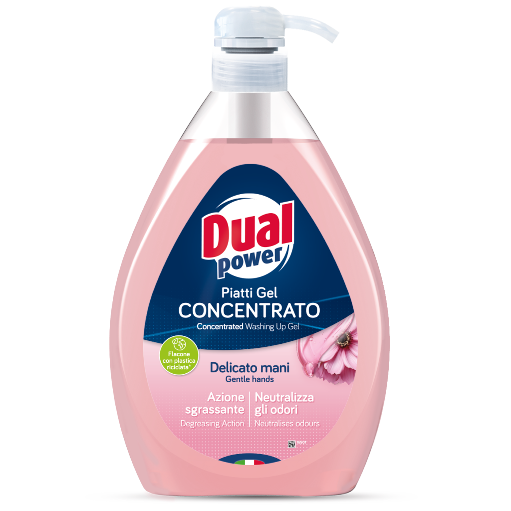 Dual Power Detersivo Piatti Dispenser Delicato 1lt