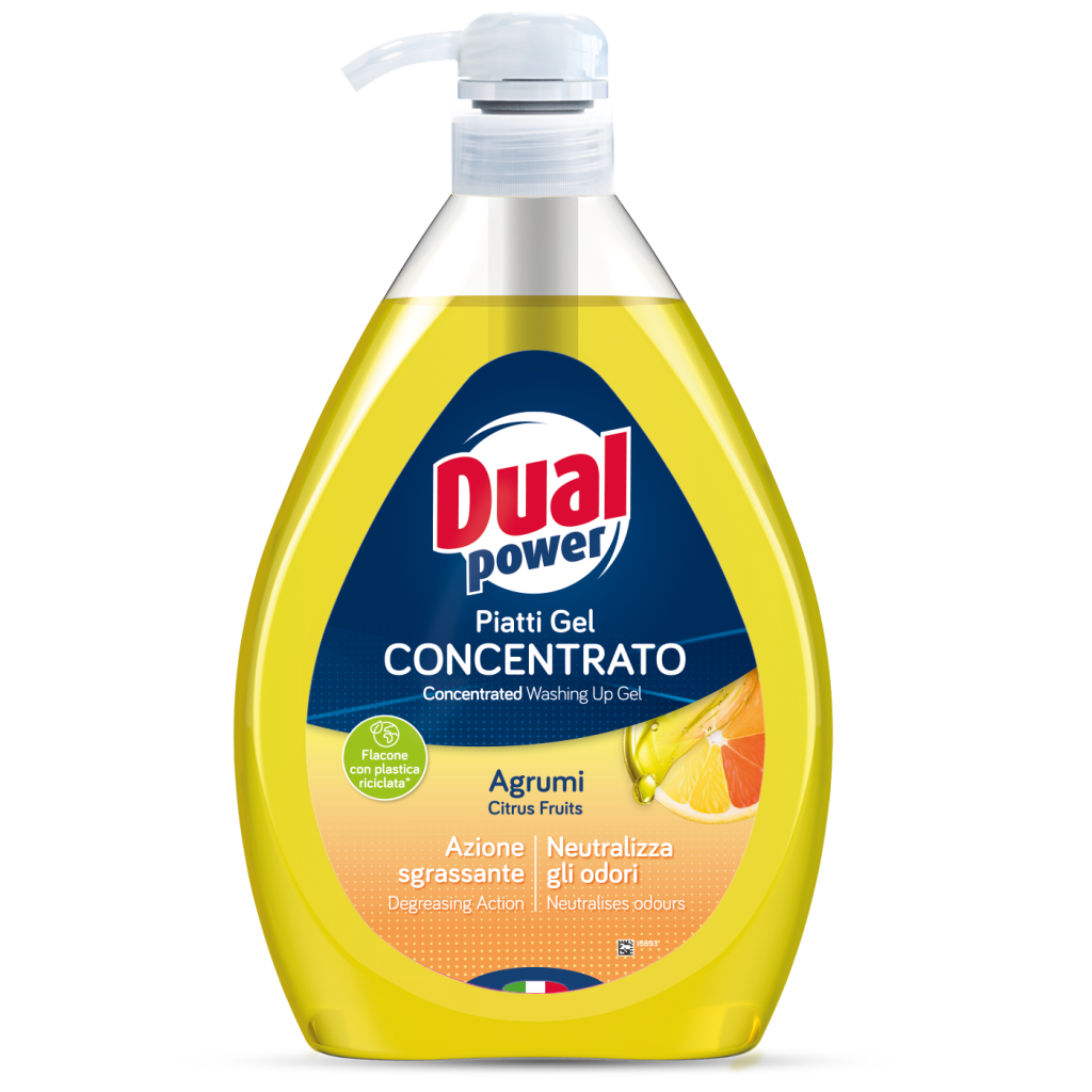 Dual Power Detersivo Piatti Dispenser Agrumi 1lt