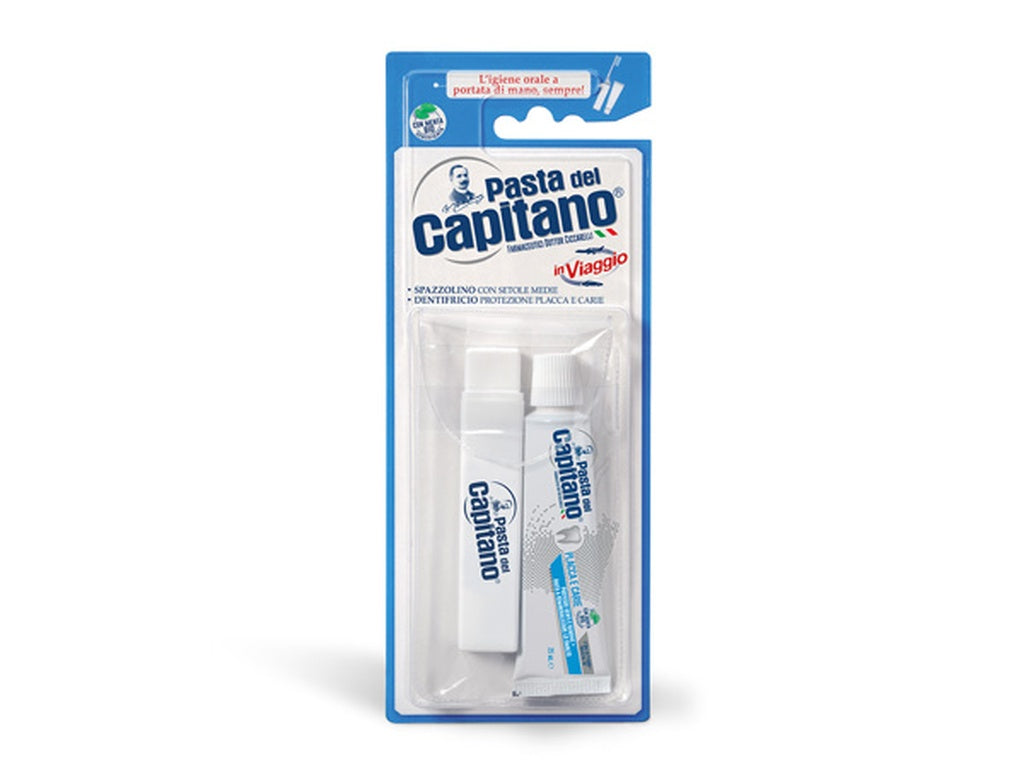 Pasta del Capitano Kit in Viaggio Dentifricio Antiplacca+Spazzolino