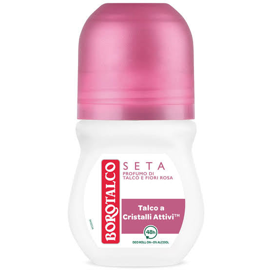Borotalco Deodorante Roll-On Seta Talco e Fiori Rosa 50ml