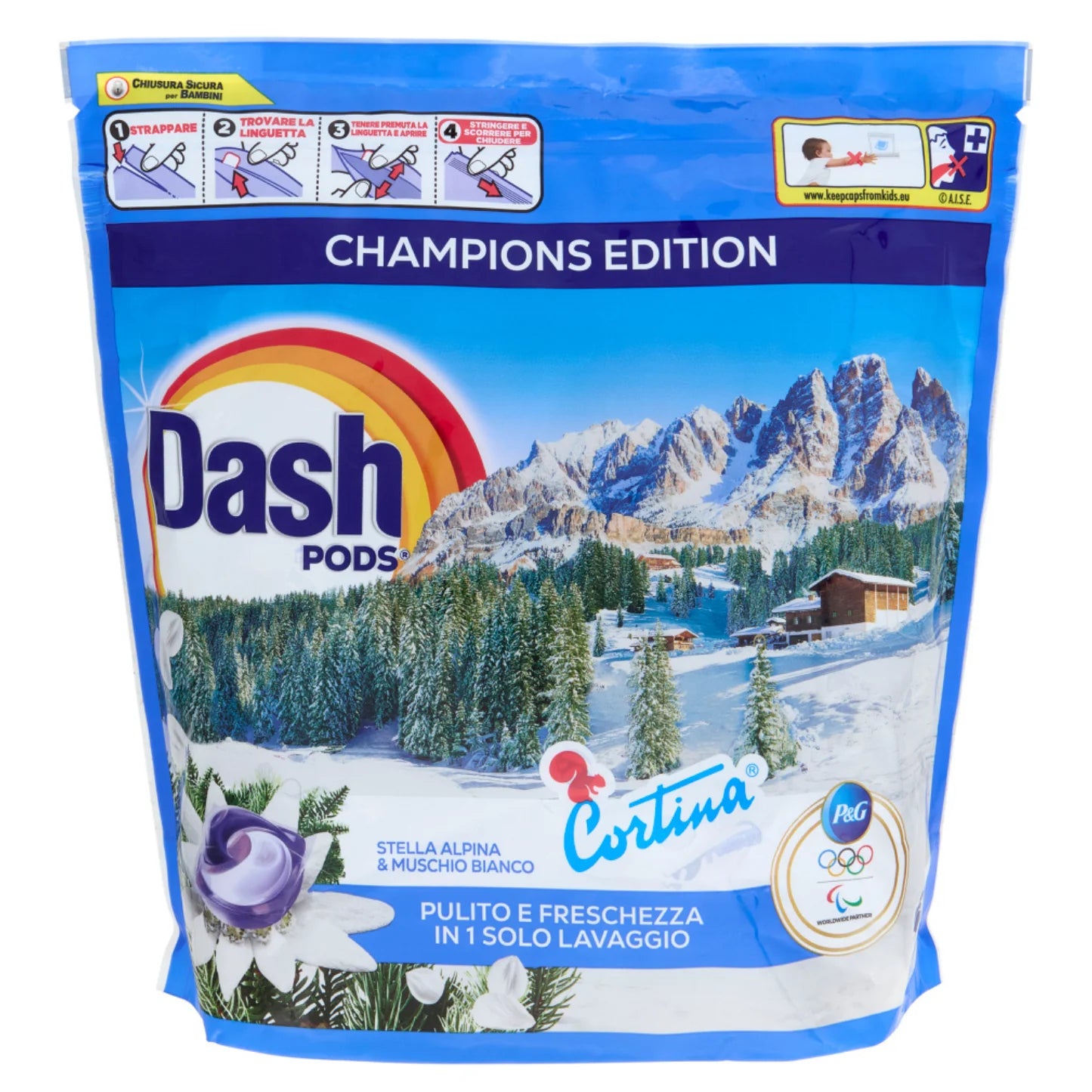 Dash Pods Champions Edition Cortina - Stella Alpina e Muschio Bianco - 60pz