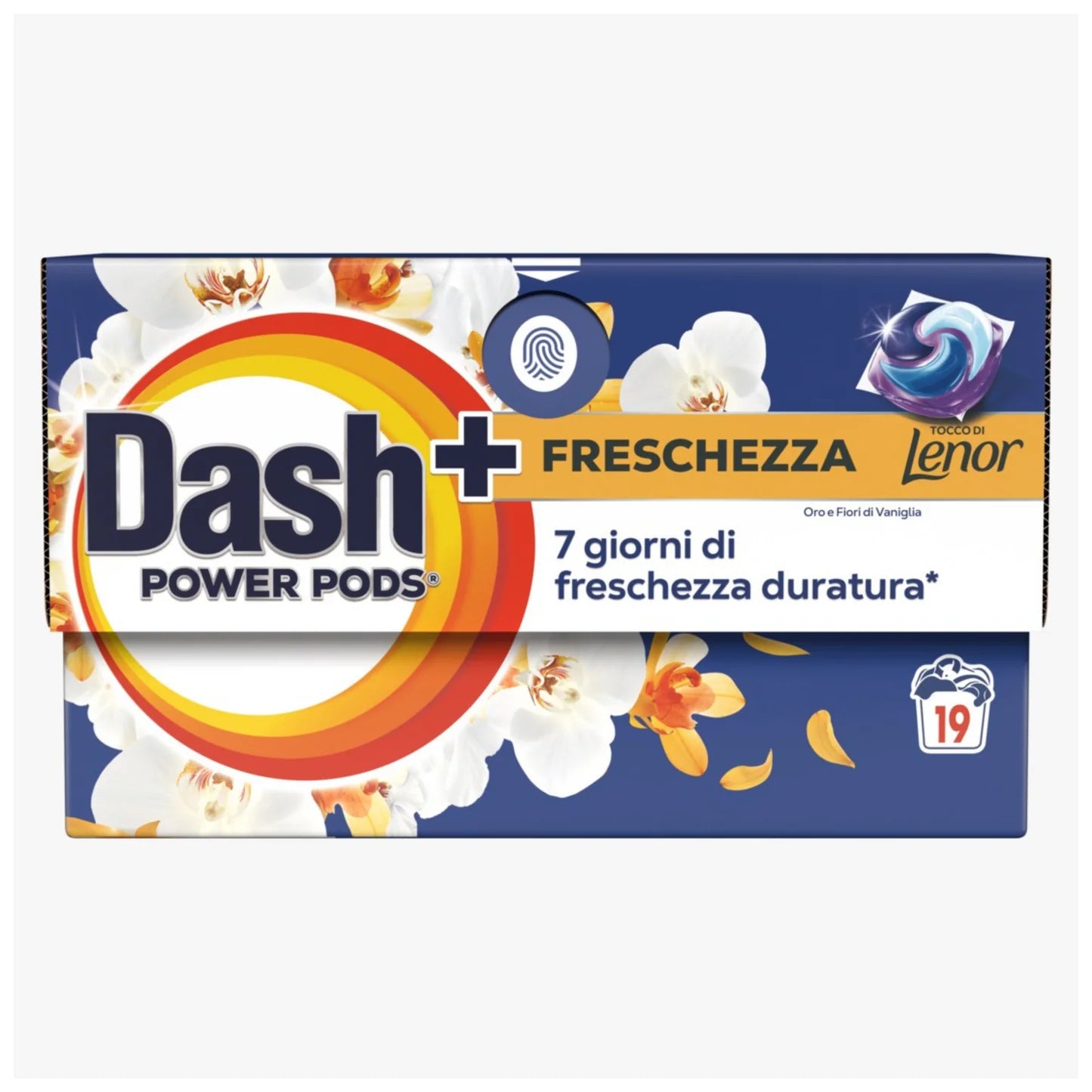 Dash Power x Lenor Pods Lavatrice Oro e Vaniglia  19pz