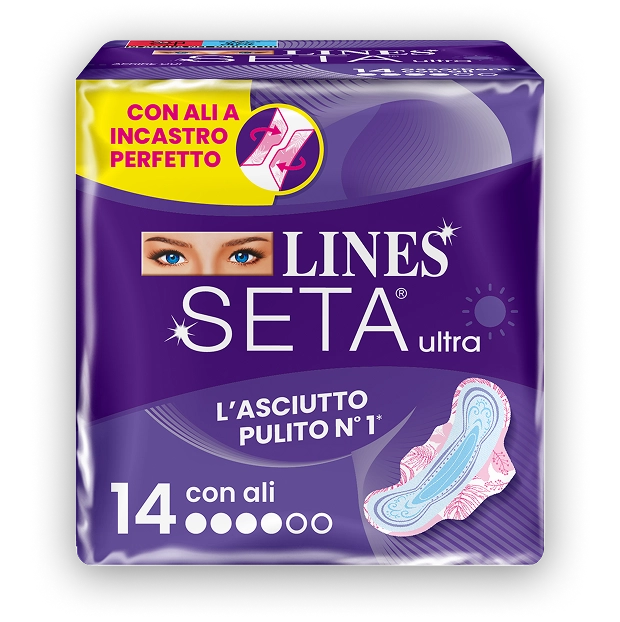 Lines Assorbenti Seta Ultra Con Ali