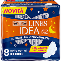 Lines Assorbenti Idea Ultra Notte Con Ali