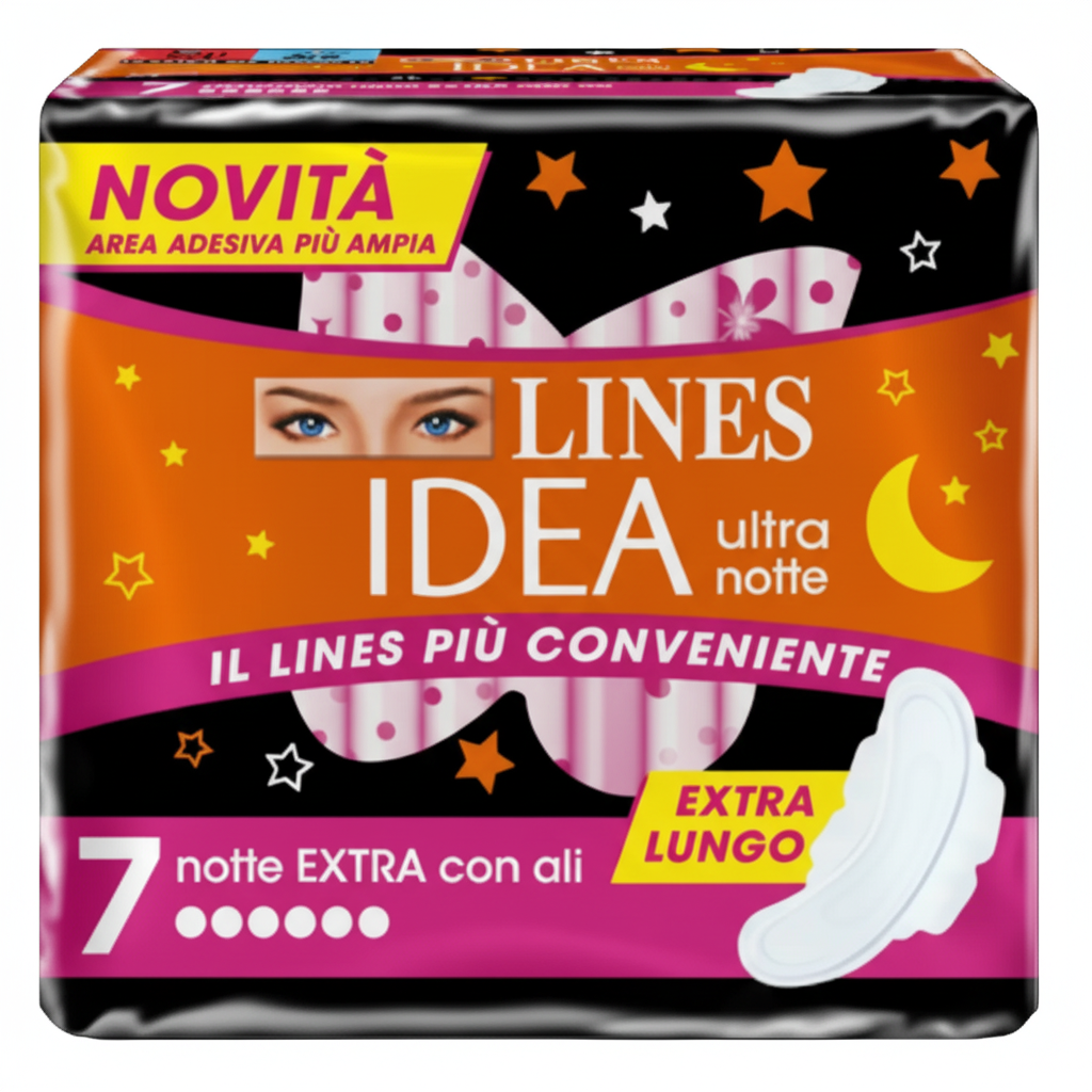 Lines Assorbenti Idea Ultra Flussi Abbondanti Lungo Con Ali