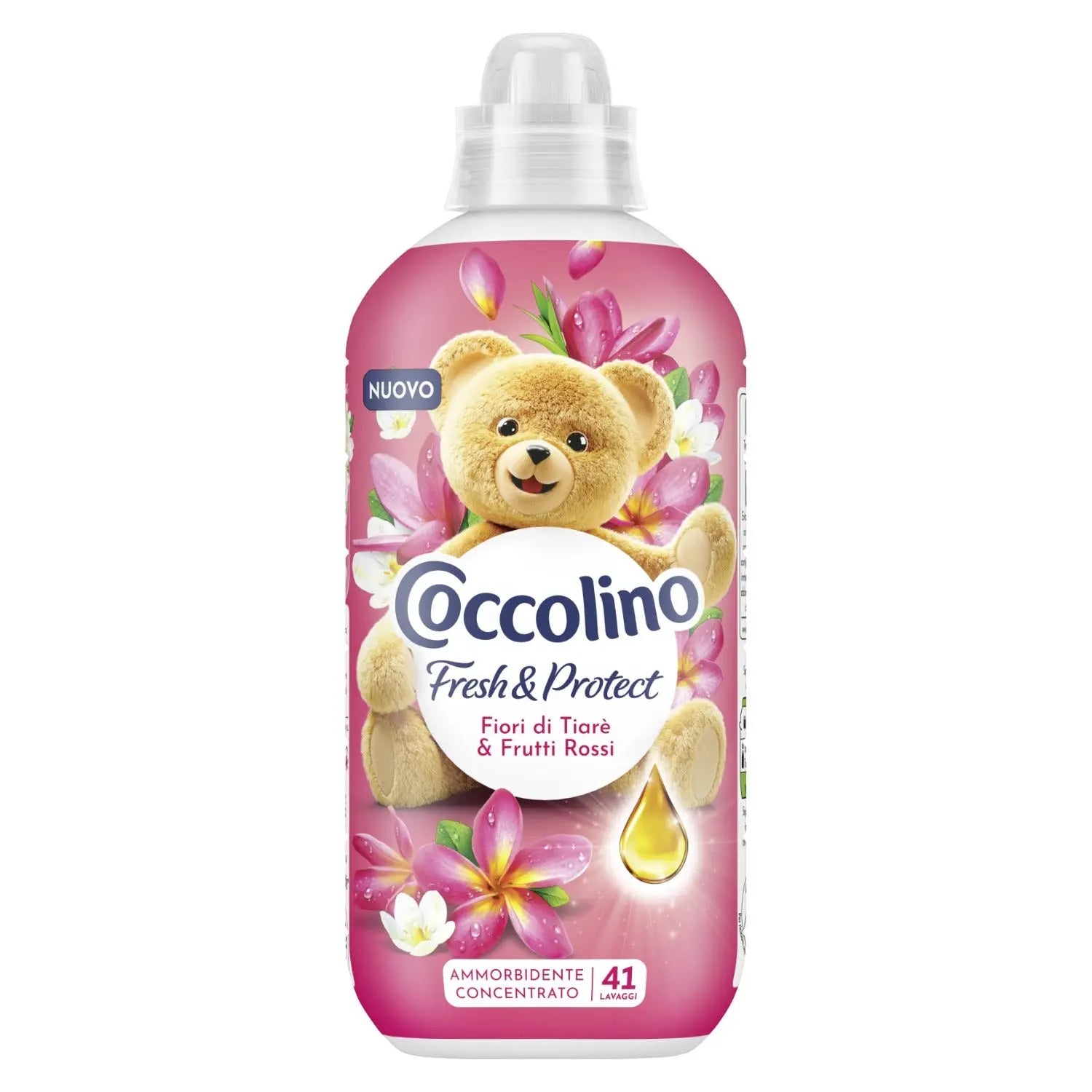 Coccolino Ammorbidente Concentrato Fresh & Protect Fiori di Tiarè & Frutti Rossi 41 Lavaggi