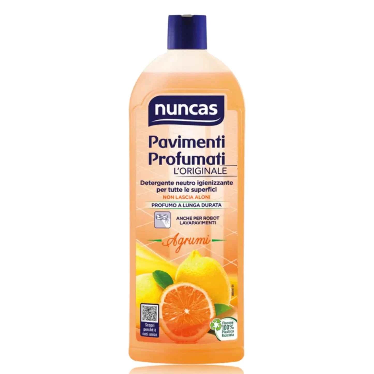 Nuncas Detergente Pavimenti Neutro Igienizzante 1LT Agrumi