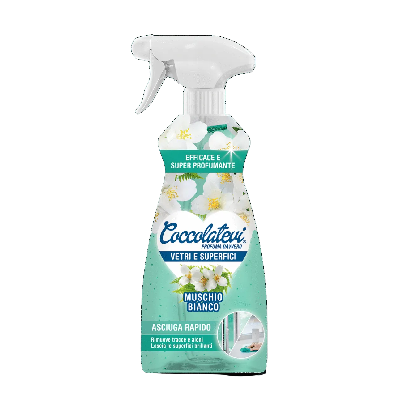 Coccolatevi Detergente vetri e superfici Muschio Bianco 625 ml