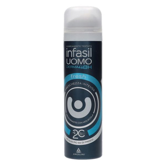 INFASIL DEODORANTE SPRAY UOMO DERMA 48H FRESH CON MOLECOLA 2C ANTIODORE 150 ML