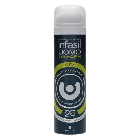 INFASIL DEODORANTE SPRAY UOMO DERMA48H ASCIUTTO PROLUNGATO CON MOLECOLA 2 C ANTIODORE 150 ML