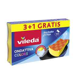 Vileda Spugne Abrasive Antigraffio Colors 3+1 Spugne VILEDA