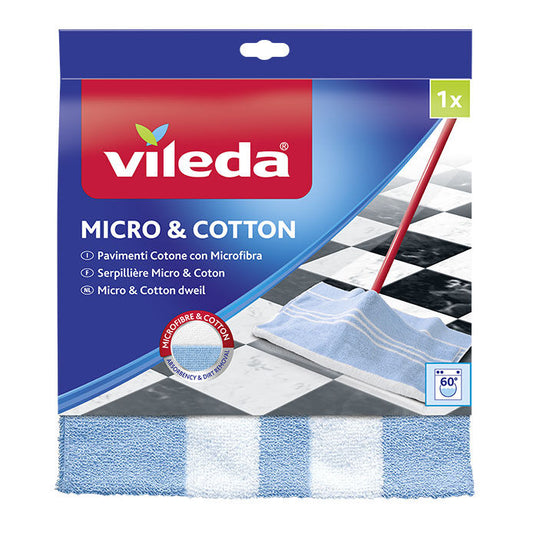 Vileda Panno Pavimenti Cotone e Microfibra