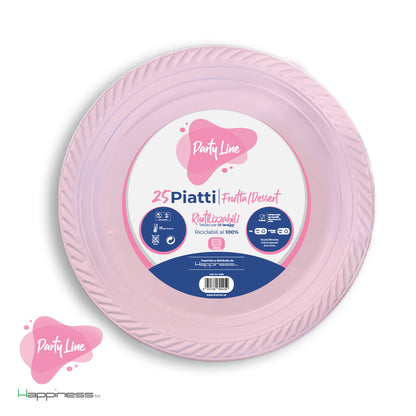 PARTY LINE PIATTI MONOUSO COLORATI 17 CM