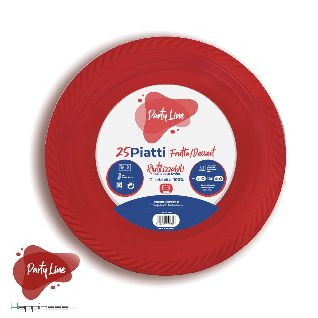 PARTY LINE PIATTI MONOUSO COLORATI 17 CM