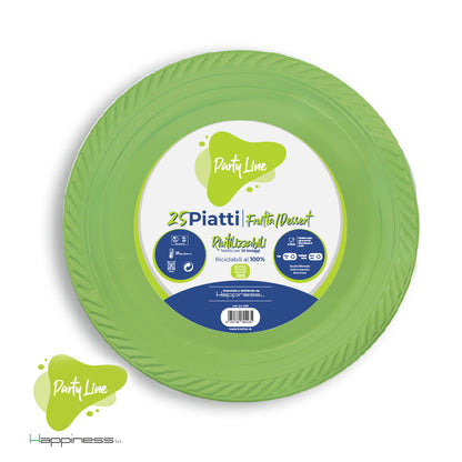 PARTY LINE PIATTI MONOUSO COLORATI 17 CM