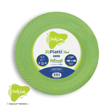 PARTY LINE PIATTI MONOUSO COLORATI 22 CM