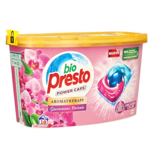 BIO PRESTO DETERSIVO POWER CAPS 18 LAVAGGI COLOR