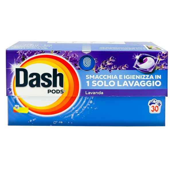 DASH PODS LAVANDA 30 LAVAGGI Detersivo Bucato DASH