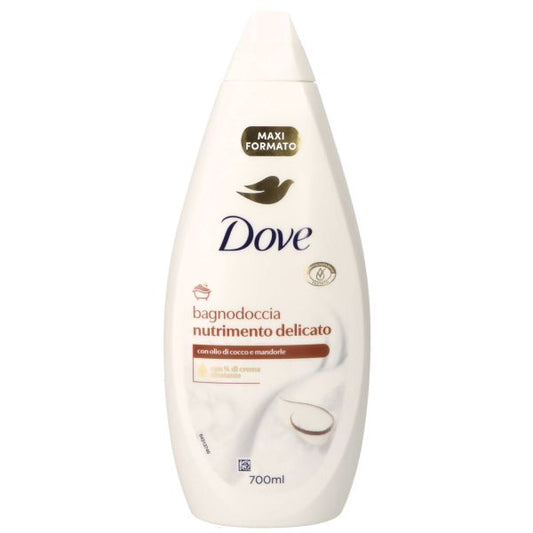 DOVE BAGNOSCHIUMA DELICATO CON OLIO DI COCCO E MANDORLE 750 ml