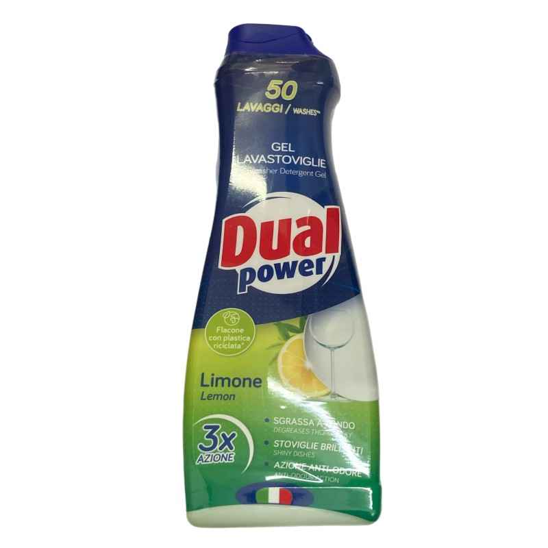 Dual Power Gel Lavastoviglie Limone 660ML Detersivo piatti e stoviglie DUAL POWER