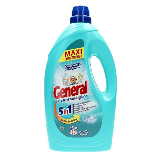 GENERAL DETERSIVO LIQUIDO LAVATRICE 60 LAVAGGI FRESCHEZZA E IGIENE