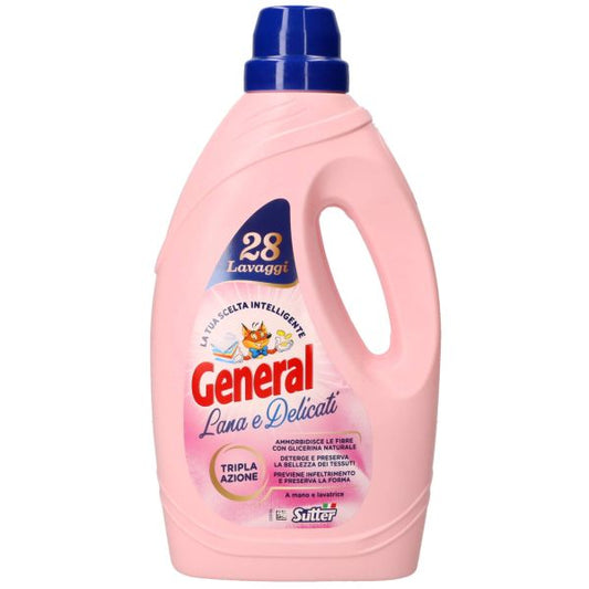 GENERAL DETERSIVO LIQUIDO LAVATRICE 28 LAVAGGI LANA E DELICATI
