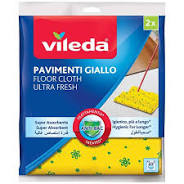 Vileda Panno Pavimenti Giallo Microforato +30% Microfibra