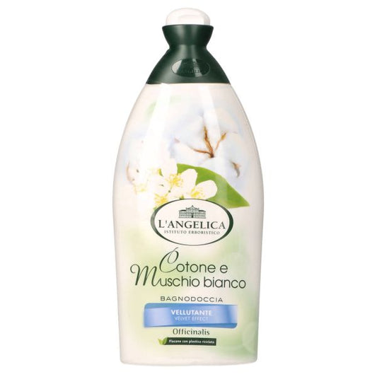 L'ANGELICA BAGNOSCHIUMA COTONE E MUSCHIO BIANCO VELLUTANTE 500ML