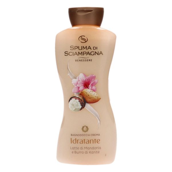 SPUMA DI SCIAMPAGNA BAGNOCREMA IDRATANTE E NUTRIENTE CON OLIO DI MANDORLA E KARITÈ 650 ML