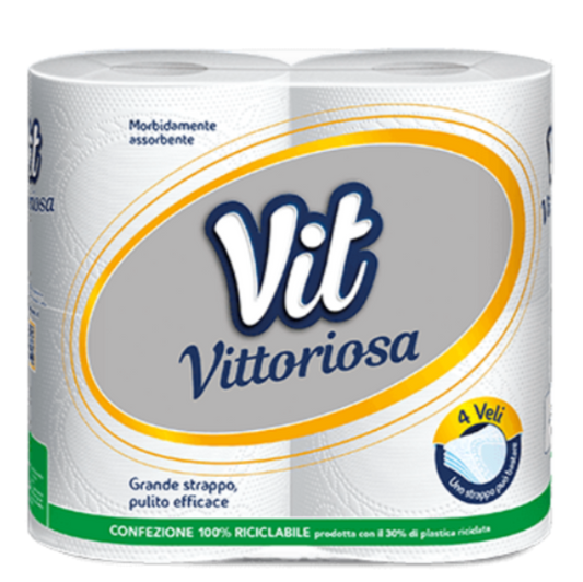 VIT CARTA IGIENE VITTORIOSA 4 ROTOLI