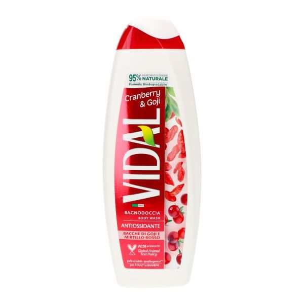 Vidal Bagnodoccia Cranberry e Goji 500ml bagnoschiuma VIDAL