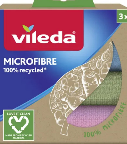 Vileda Panno Microfibre 100% recycled — 100% PET riciclato